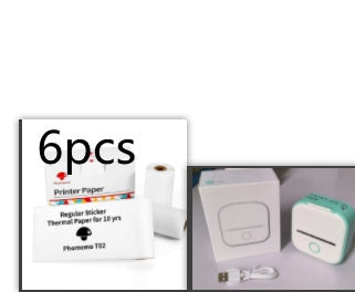 Portable Mini Thermal Label Printer Home Photo Printer Student Wrong Question Printer Bluetooth-compatible Mini Label Printer Price Tag - EBS PLATFORM INC.