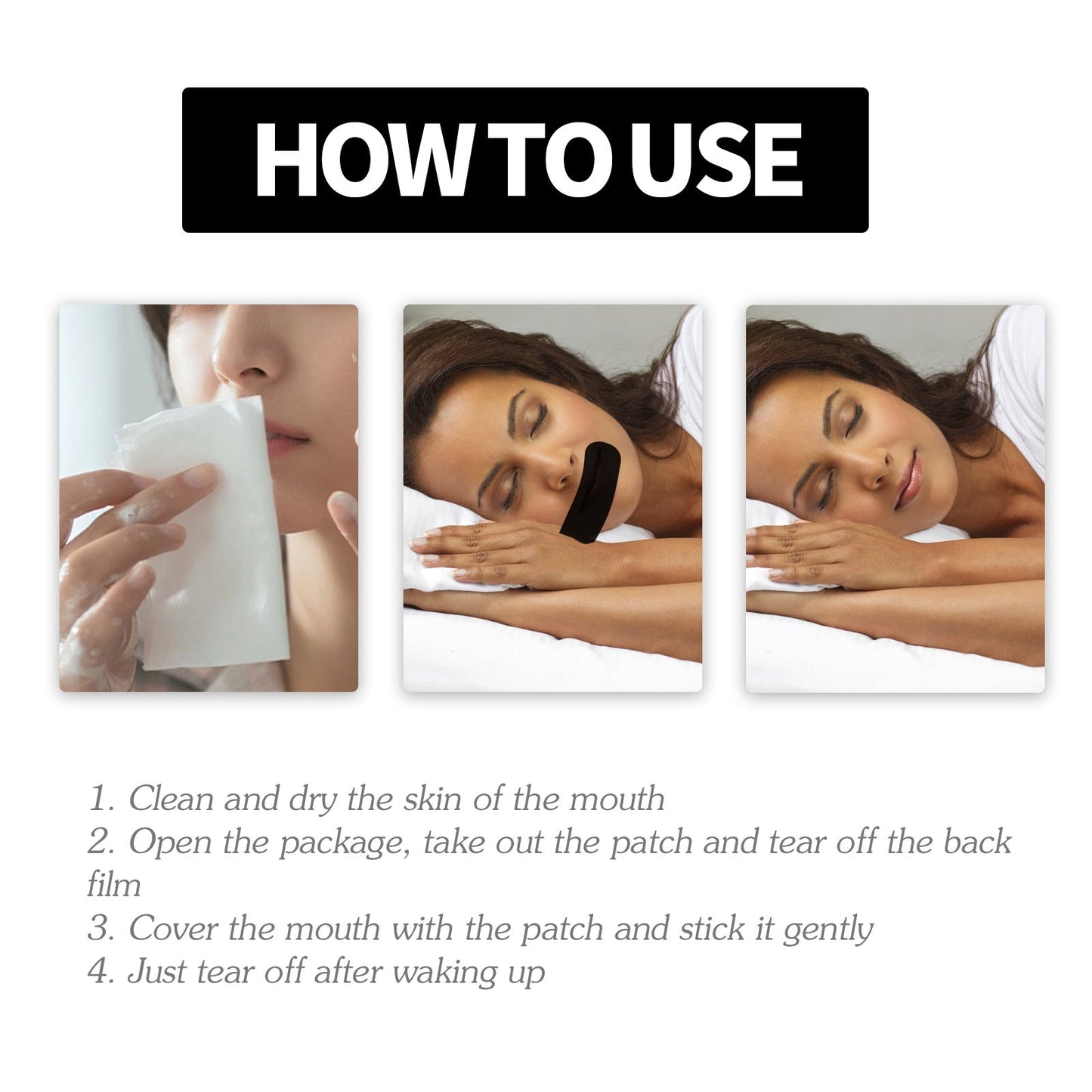 Eelhoe Anti-Snoring Patch Open Mouth Breathing Close Mouth Anti-Snoring Care For Sleeping Adults Anti-Snoring Patch - EBS PLATFORM INC.