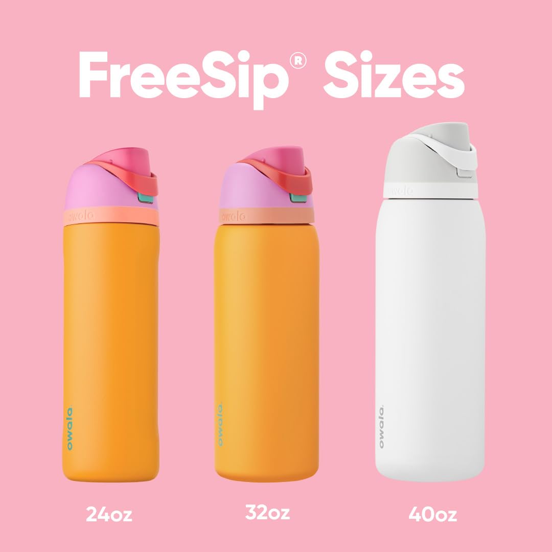 Owala FreeSip Insulated Stainless Steel Water Bottle with Straw, BPA-Free Sports Water Bottle, Great for Travel, 24 Oz, Denim - EBS PLATFORM INC.