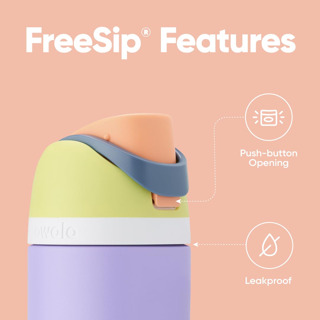 Owala FreeSip Insulated Stainless Steel Water Bottle with Straw, BPA-Free Sports Water Bottle, Great for Travel, 24 Oz, Denim - EBS PLATFORM INC.