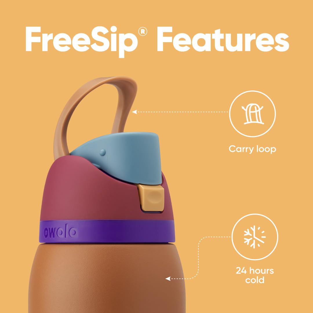 Owala FreeSip Insulated Stainless Steel Water Bottle with Straw, BPA-Free Sports Water Bottle, Great for Travel, 24 Oz, Denim - EBS PLATFORM INC.