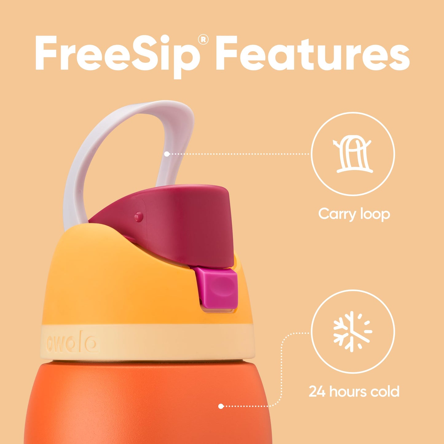 Owala FreeSip Insulated Stainless Steel Water Bottle with Straw, BPA-Free Sports Water Bottle, Great for Travel, 24 Oz, Denim - EBS PLATFORM INC.