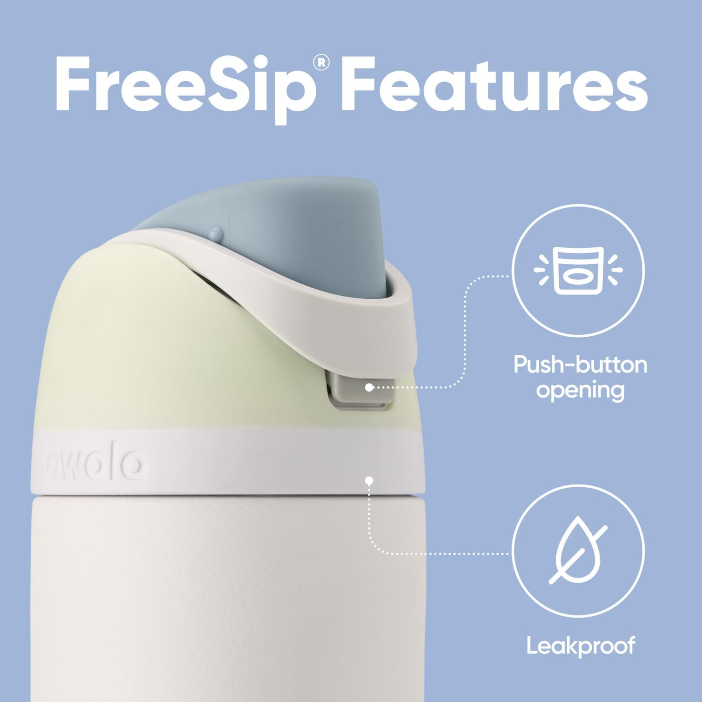 Owala FreeSip Insulated Stainless Steel Water Bottle with Straw, BPA-Free Sports Water Bottle, Great for Travel, 24 Oz, Denim - EBS PLATFORM INC.