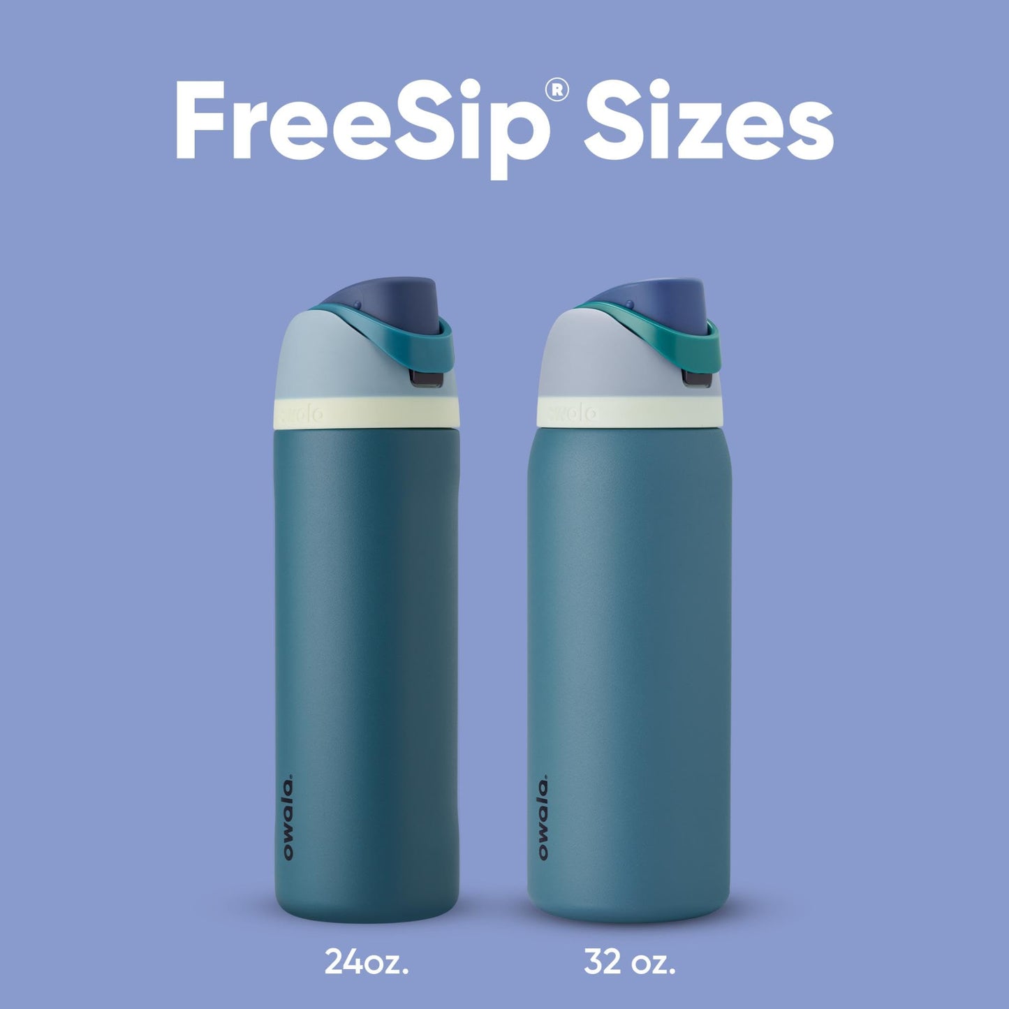 Owala FreeSip Insulated Stainless Steel Water Bottle with Straw, BPA-Free Sports Water Bottle, Great for Travel, 24 Oz, Denim - EBS PLATFORM INC.