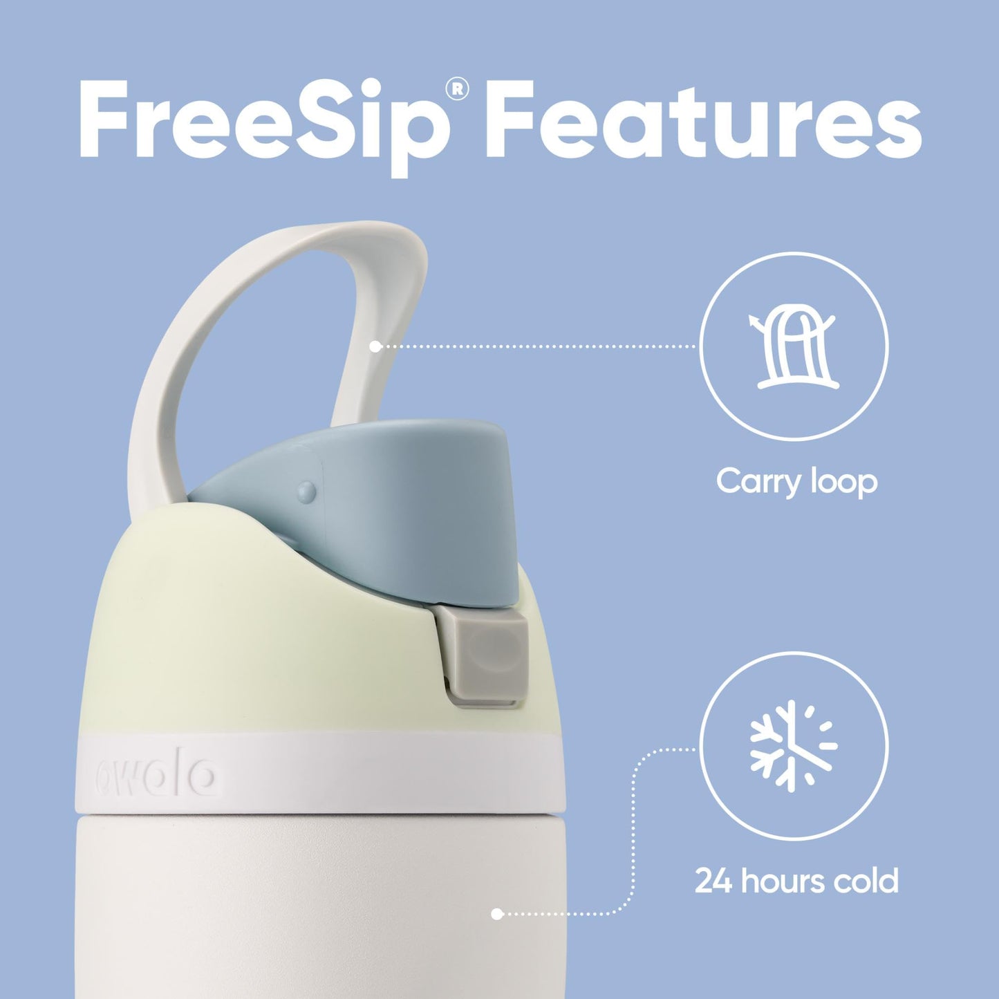 Owala FreeSip Insulated Stainless Steel Water Bottle with Straw, BPA-Free Sports Water Bottle, Great for Travel, 24 Oz, Denim - EBS PLATFORM INC.