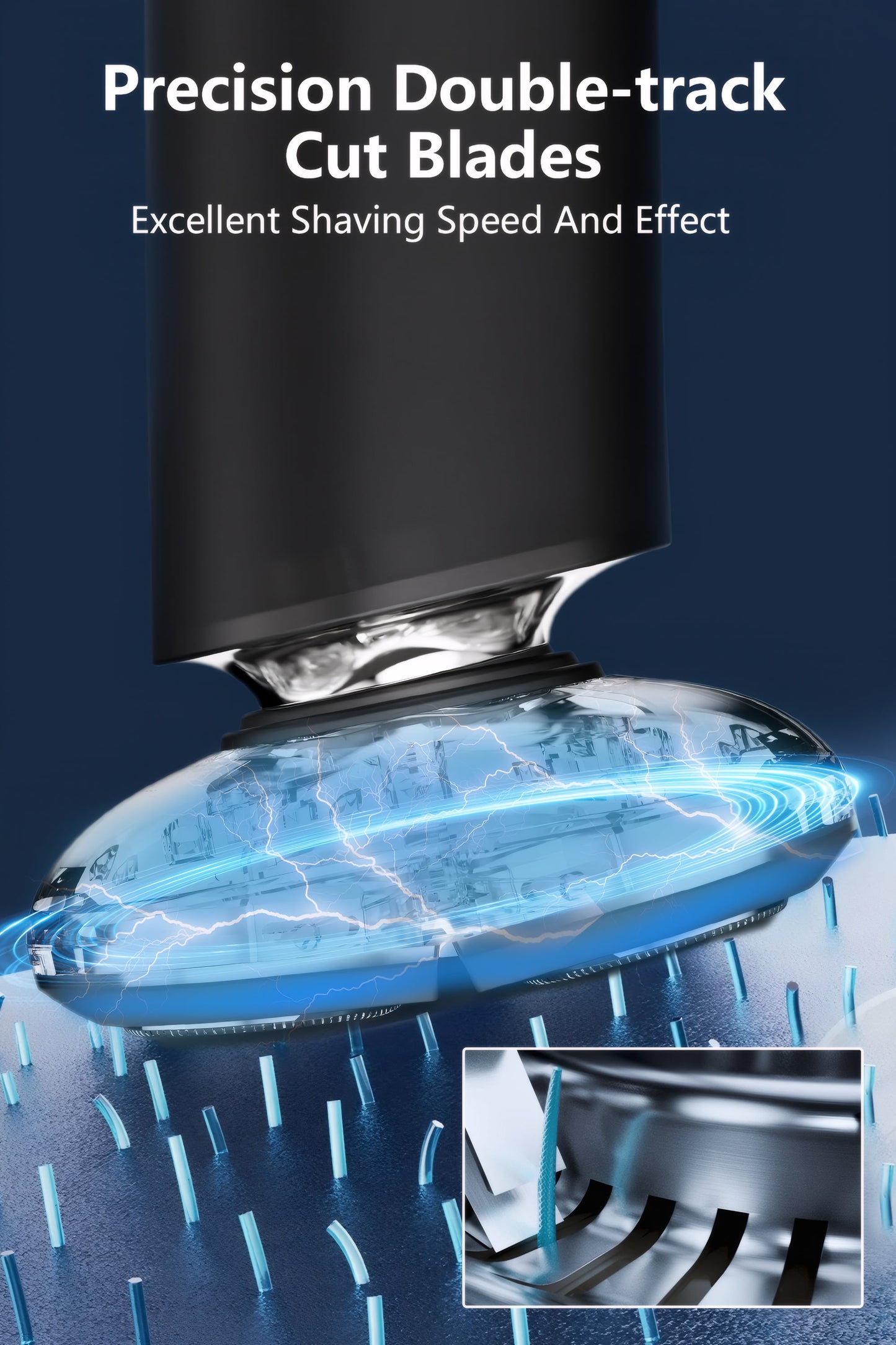 Scootworks Electric Razor for Men, Waterproof Cordless Electric Shaver, Wet Dry Adjustable Speeds Beard Trimmer Grooming Kit with LED Display, Fast Charging