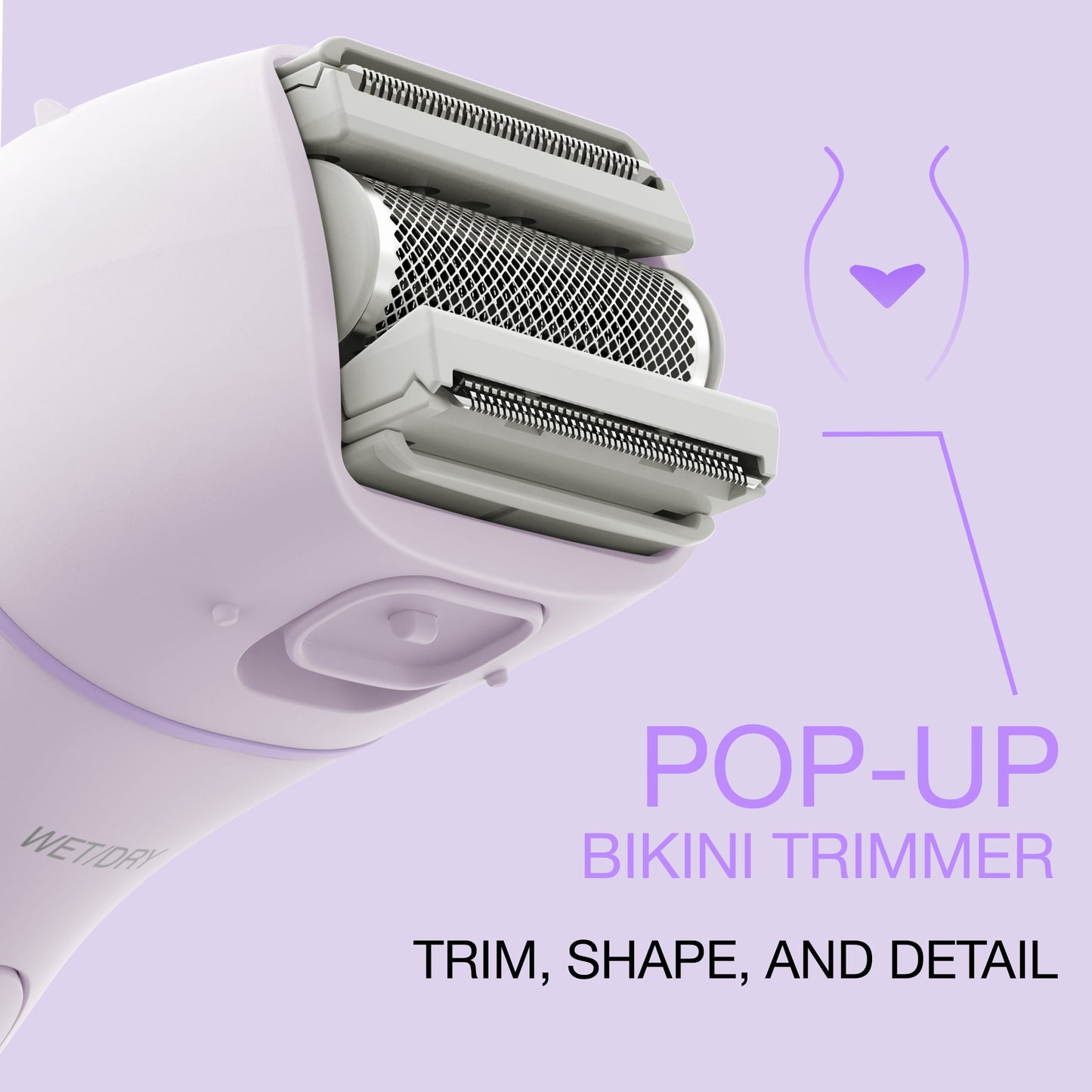 Panasonic ES-WWL6A 3-Blade Wet/Dry Women's Electric Shaver with Pop-up Trimmer
