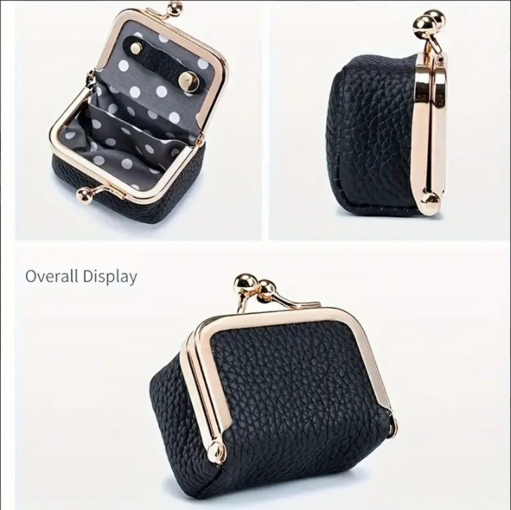 Genuine Leather Mini Jewelry Case, Portable Vintage Style Genuine Leather Coin Purse Jewelry Case For Earrings, Rings, Necklaces, Bracelets