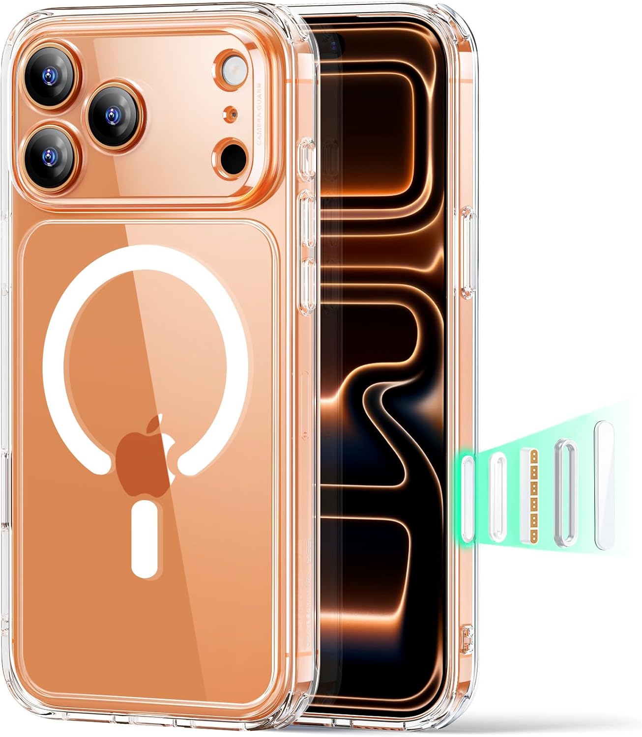 ESR iPhone 17 Pro Max Clear Case: MagSafe, Camera Control, Military-Grade Protection