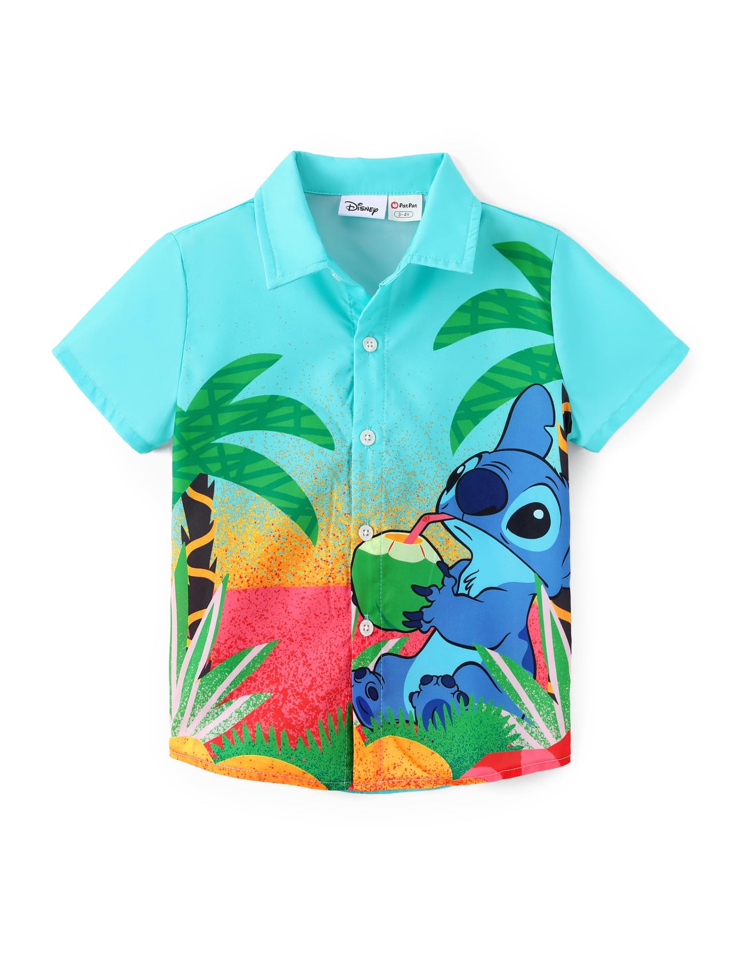 Disney Marvel Spiderman Cars Stitch Star Wars Mickey Boys Hawaii Shirt Button Up Dress Shirts Short Tropical Shirt Kids 2-13Y