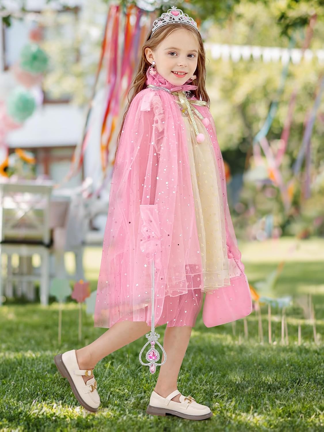 Light Up Princess Dress Up for Girls 3 4 5 6, Toddlers Dress Up Clothes, Princess Toy for Kids Birthday Gift