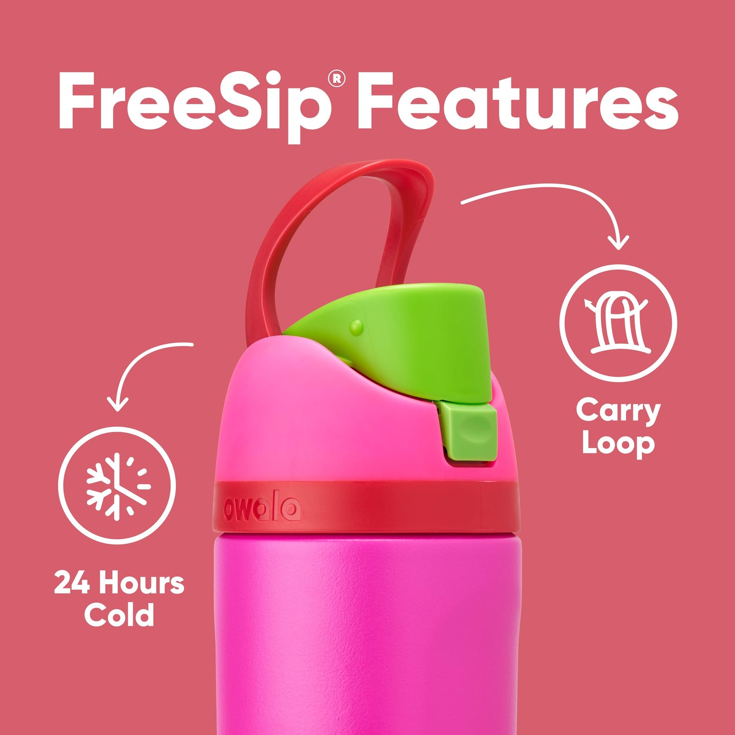 Owala FreeSip Insulated Stainless Steel Water Bottle with Straw, BPA-Free Sports Water Bottle, Great for Travel, 24 Oz, Denim - EBS PLATFORM INC.