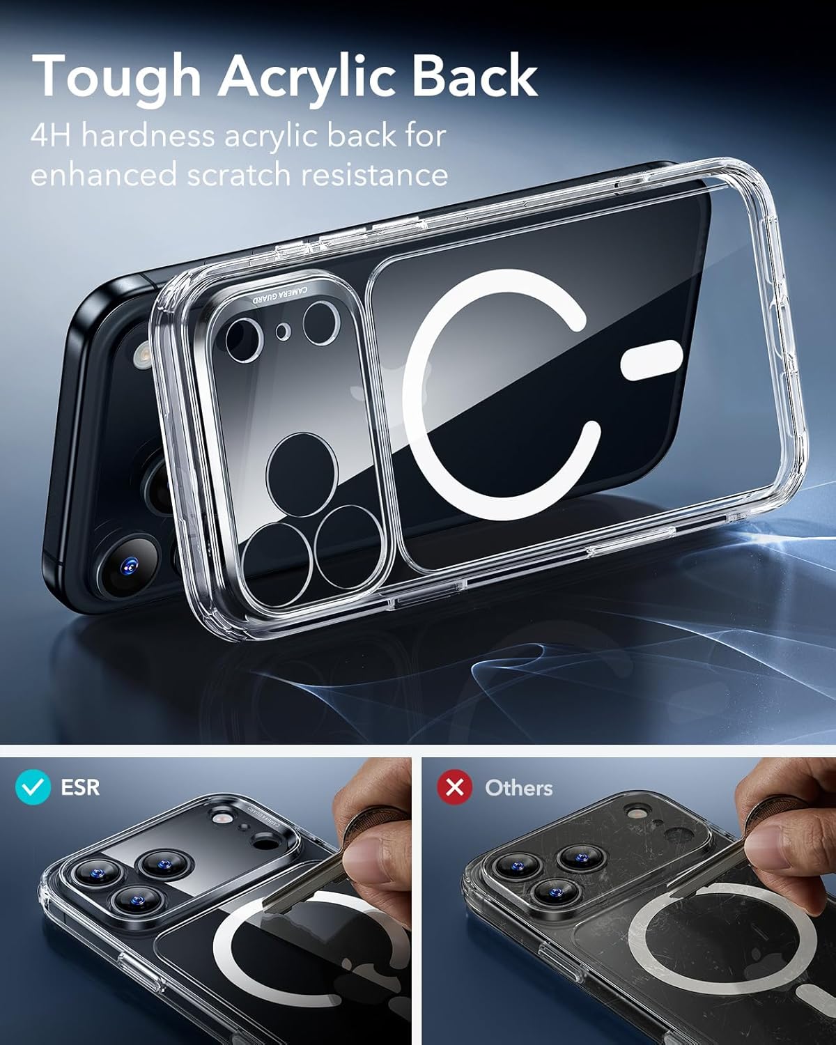 ESR iPhone 17 Pro Max Clear Case: MagSafe, Camera Control, Military-Grade Protection