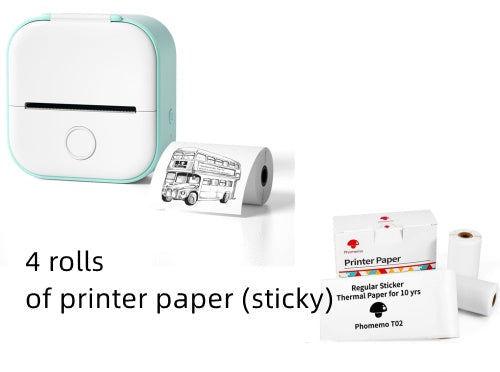 Portable Mini Thermal Label Printer Home Photo Printer Student Wrong Question Printer Bluetooth-compatible Mini Label Printer Price Tag - EBS PLATFORM INC.