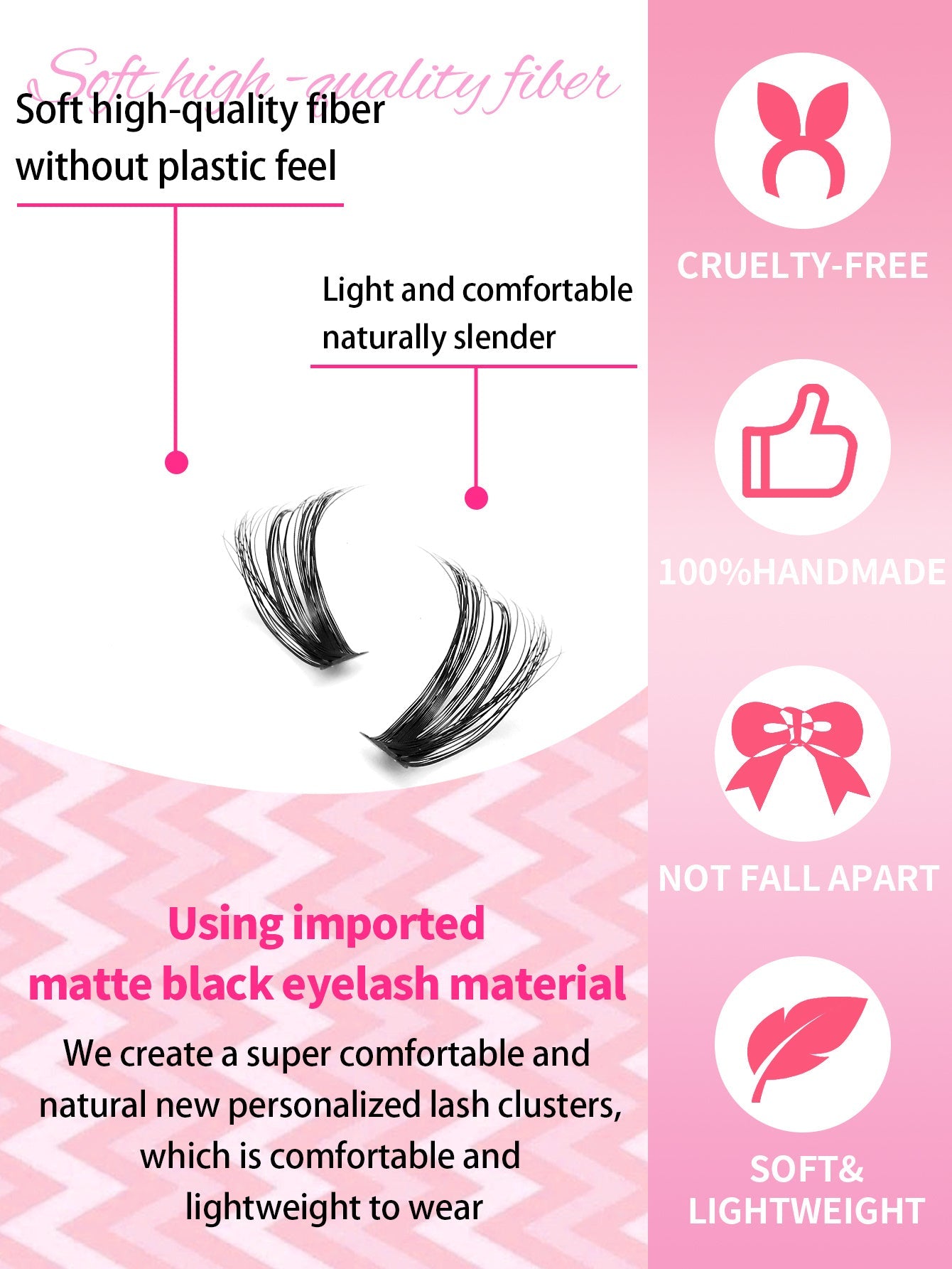 3D False Eyelashes, Multi-layered, Realistic, Soft And Comfortable, Natural Nude Makeup