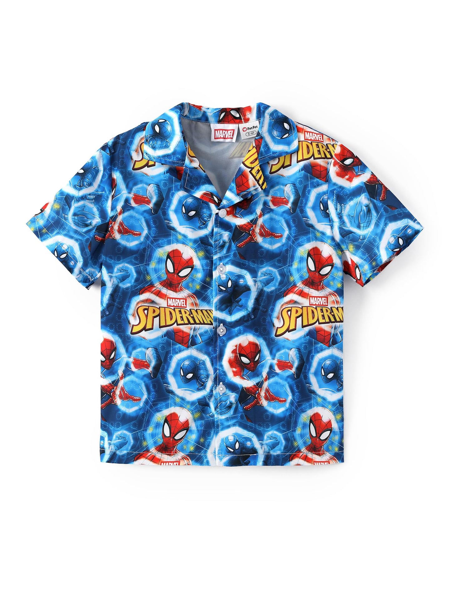Disney Marvel Spiderman Cars Stitch Star Wars Mickey Boys Hawaii Shirt Button Up Dress Shirts Short Tropical Shirt Kids 2-13Y