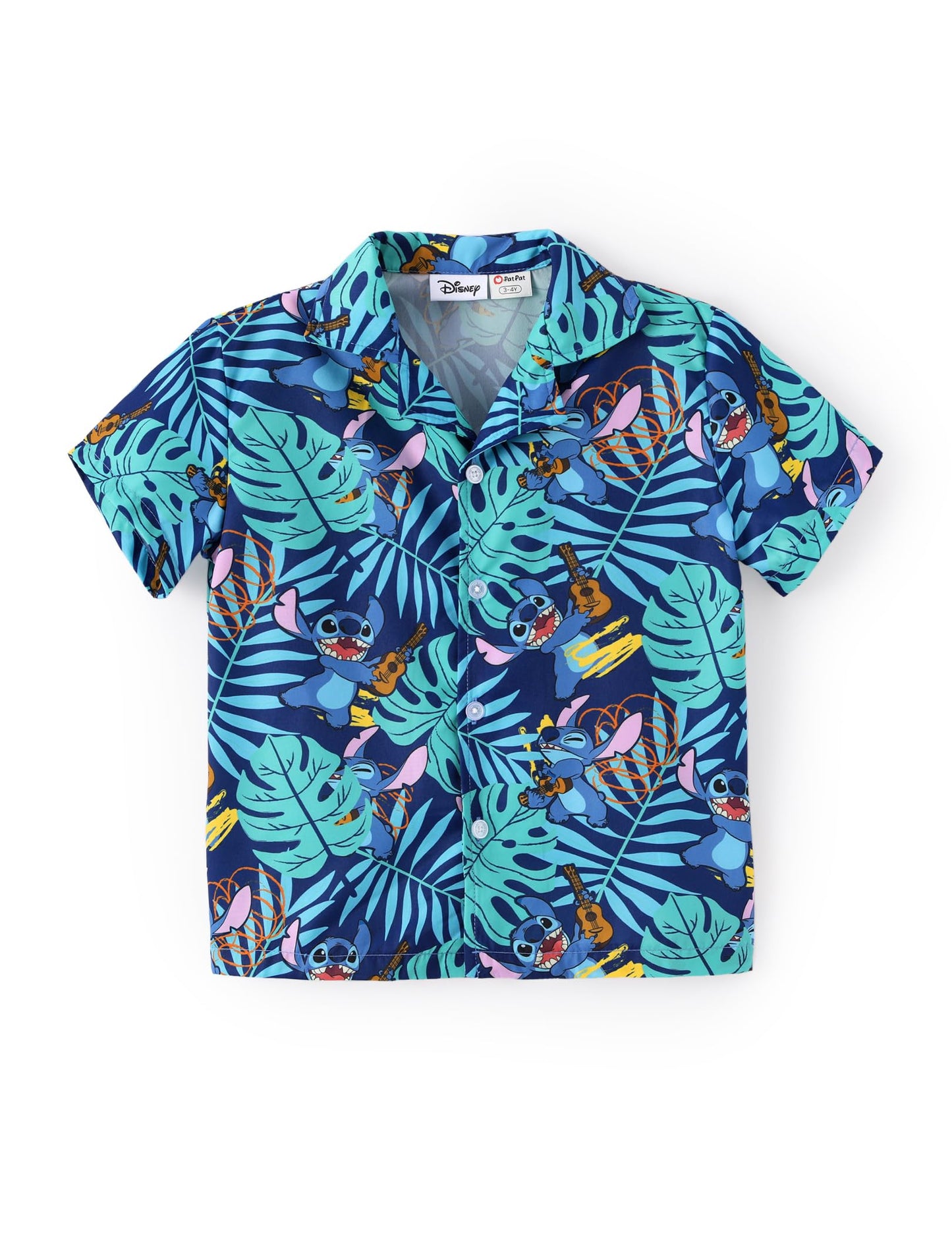 Disney Marvel Spiderman Cars Stitch Star Wars Mickey Boys Hawaii Shirt Button Up Dress Shirts Short Tropical Shirt Kids 2-13Y
