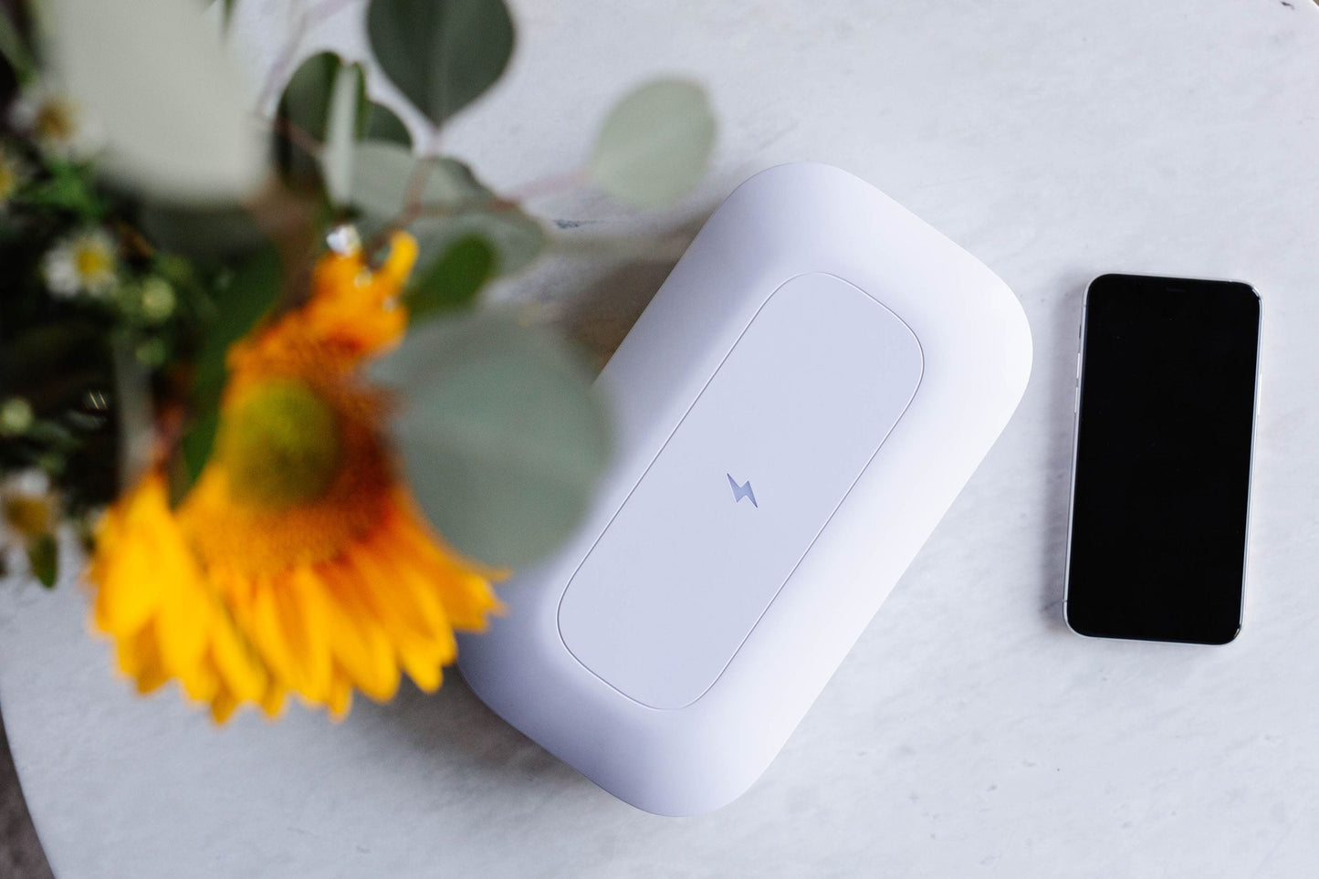 PhoneSoap Pro UV Charger with Universal Charging for Smartphones - White