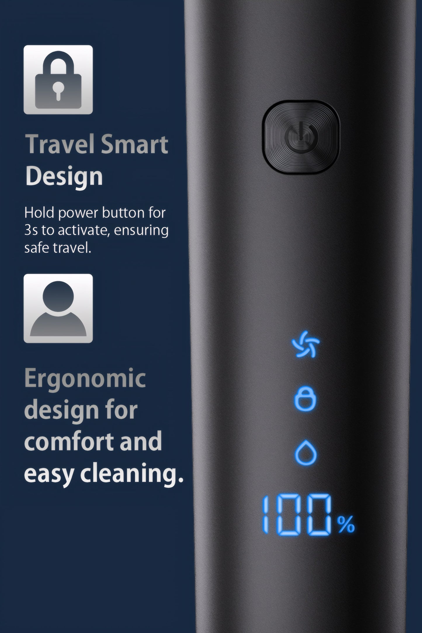 Scootworks Electric Razor for Men, Waterproof Cordless Electric Shaver, Wet Dry Adjustable Speeds Beard Trimmer Grooming Kit with LED Display, Fast Charging