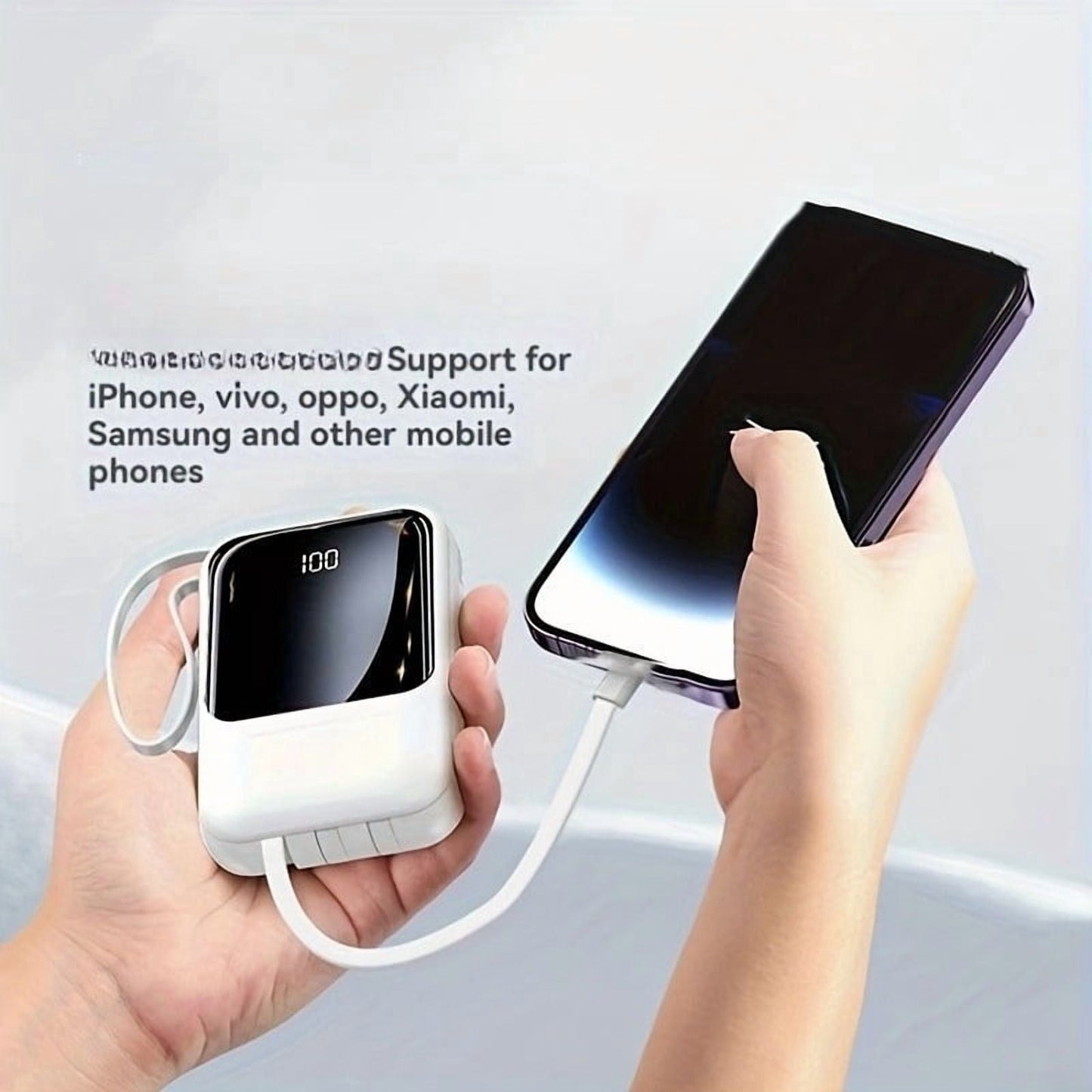 20000mAh Small Power Bank, 20W Charging Portable Power Bank, Slim Portable Charger LED Display, Small External Battery Pack Mobile Phone Charger, Holiday Gifts, Large Capacity