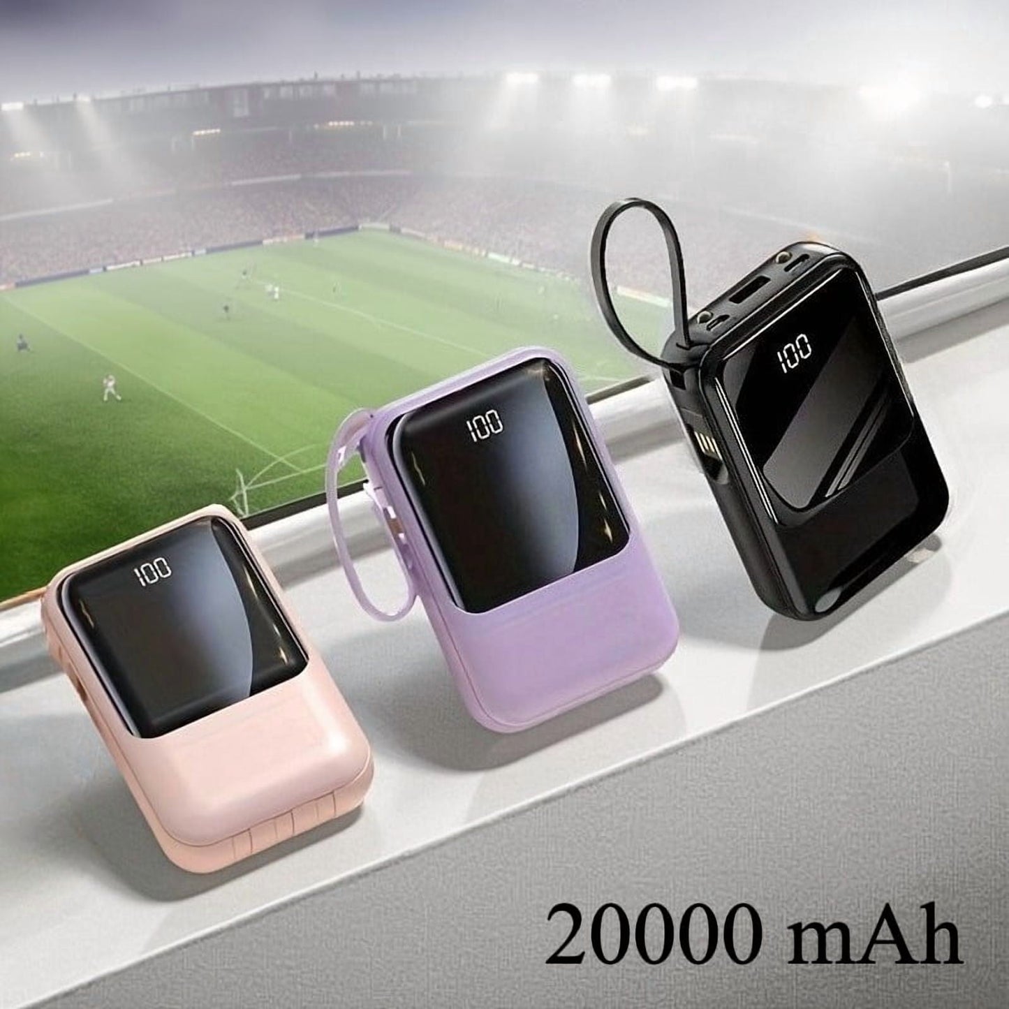 20000mAh Small Power Bank, 20W Charging Portable Power Bank, Slim Portable Charger LED Display, Small External Battery Pack Mobile Phone Charger, Holiday Gifts, Large Capacity