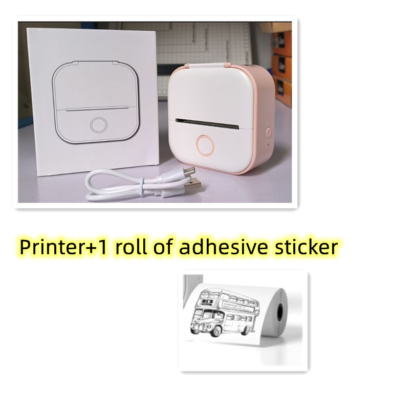 Portable Mini Thermal Label Printer Home Photo Printer Student Wrong Question Printer Bluetooth-compatible Mini Label Printer Price Tag - EBS PLATFORM INC.