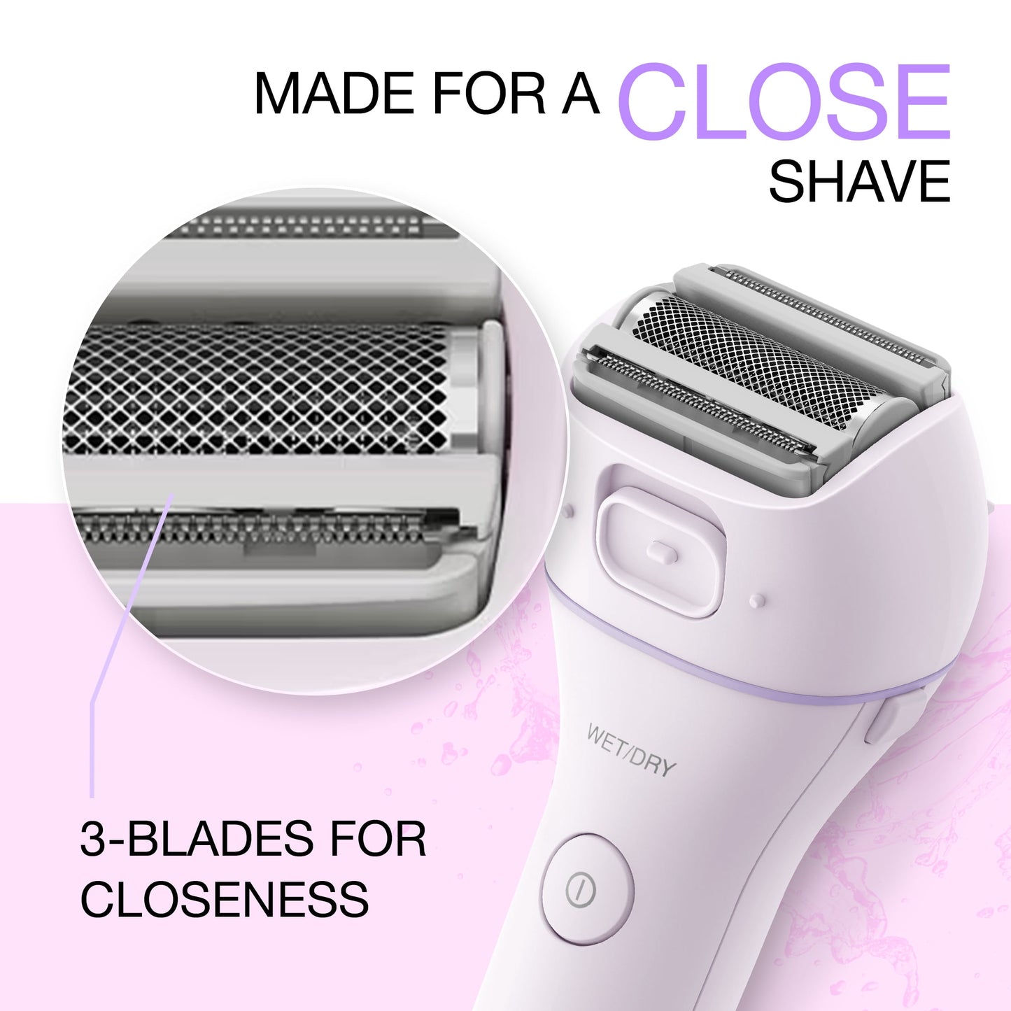Panasonic ES-WWL6A 3-Blade Wet/Dry Women's Electric Shaver with Pop-up Trimmer