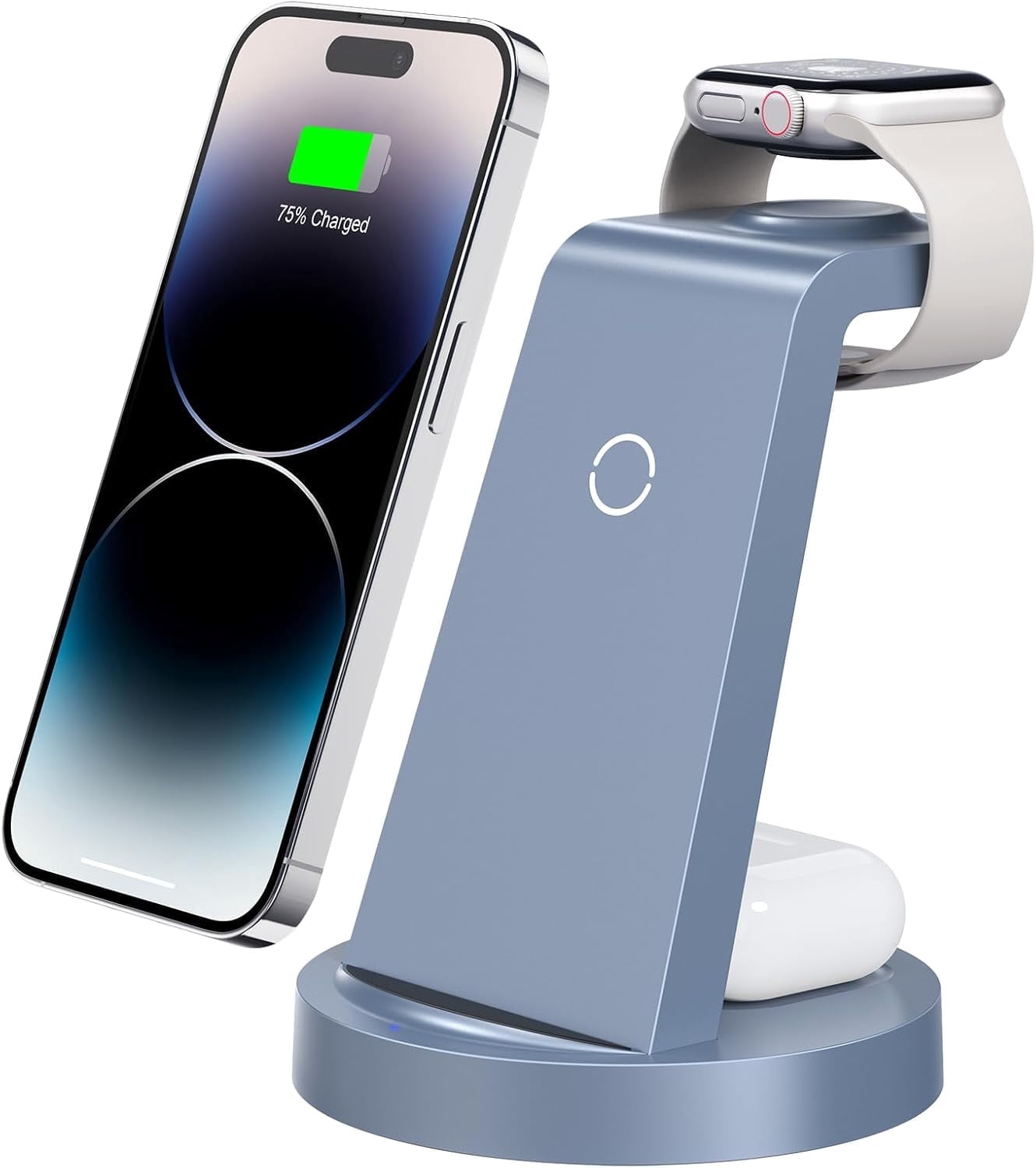 ETEPEHI 18W Wireless Charger for iPhone - 3 in 1 Charging Station Compatible with iPhone 17/16e/16/15/14/13/12 Pro Max, for iWatch & Air Pods 4 3 Pro, Black