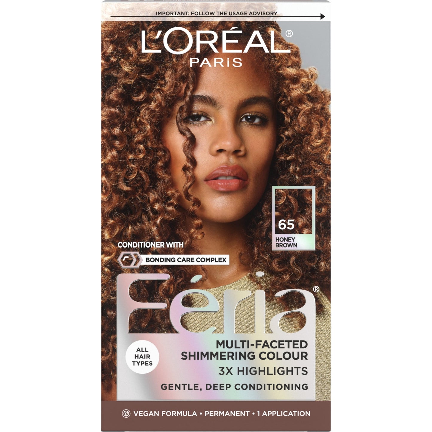 L'Oreal Paris Feria Shimmering Permanent Hair Color, R57 Cherry Crush, 1 Kit