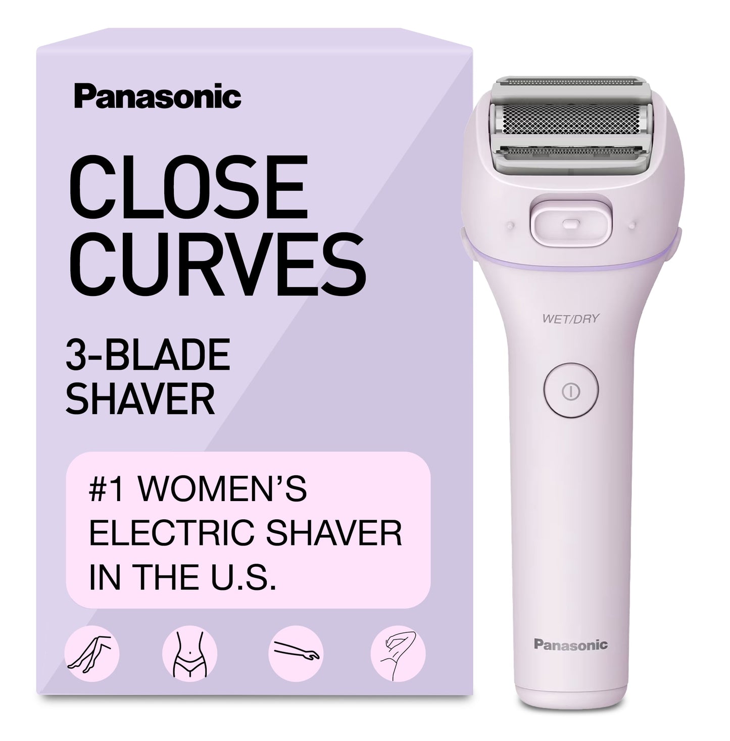 Panasonic ES-WWL6A 3-Blade Wet/Dry Women's Electric Shaver with Pop-up Trimmer