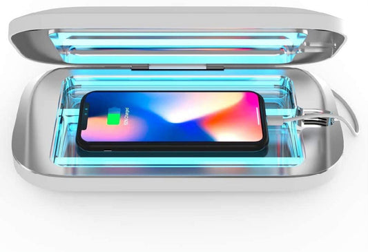 PhoneSoap Pro UV Charger with Universal Charging for Smartphones - White