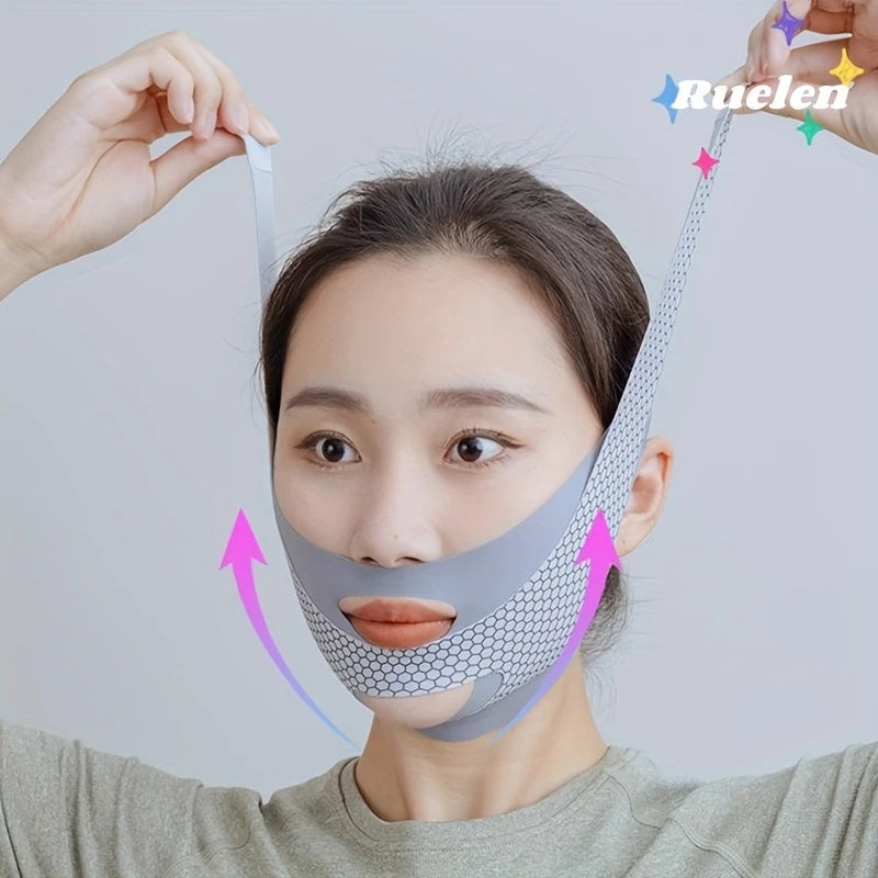 Unscented Sleep Facial Lift Mask - Comfortable, Flexible, Anti-Snoring Face Strap For Relaxation And Beauty