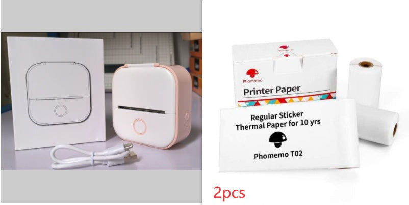 Portable Mini Thermal Label Printer Home Photo Printer Student Wrong Question Printer Bluetooth-compatible Mini Label Printer Price Tag - EBS PLATFORM INC.