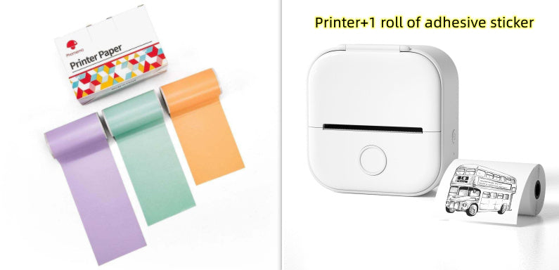Portable Mini Thermal Label Printer Home Photo Printer Student Wrong Question Printer Bluetooth-compatible Mini Label Printer Price Tag - EBS PLATFORM INC.