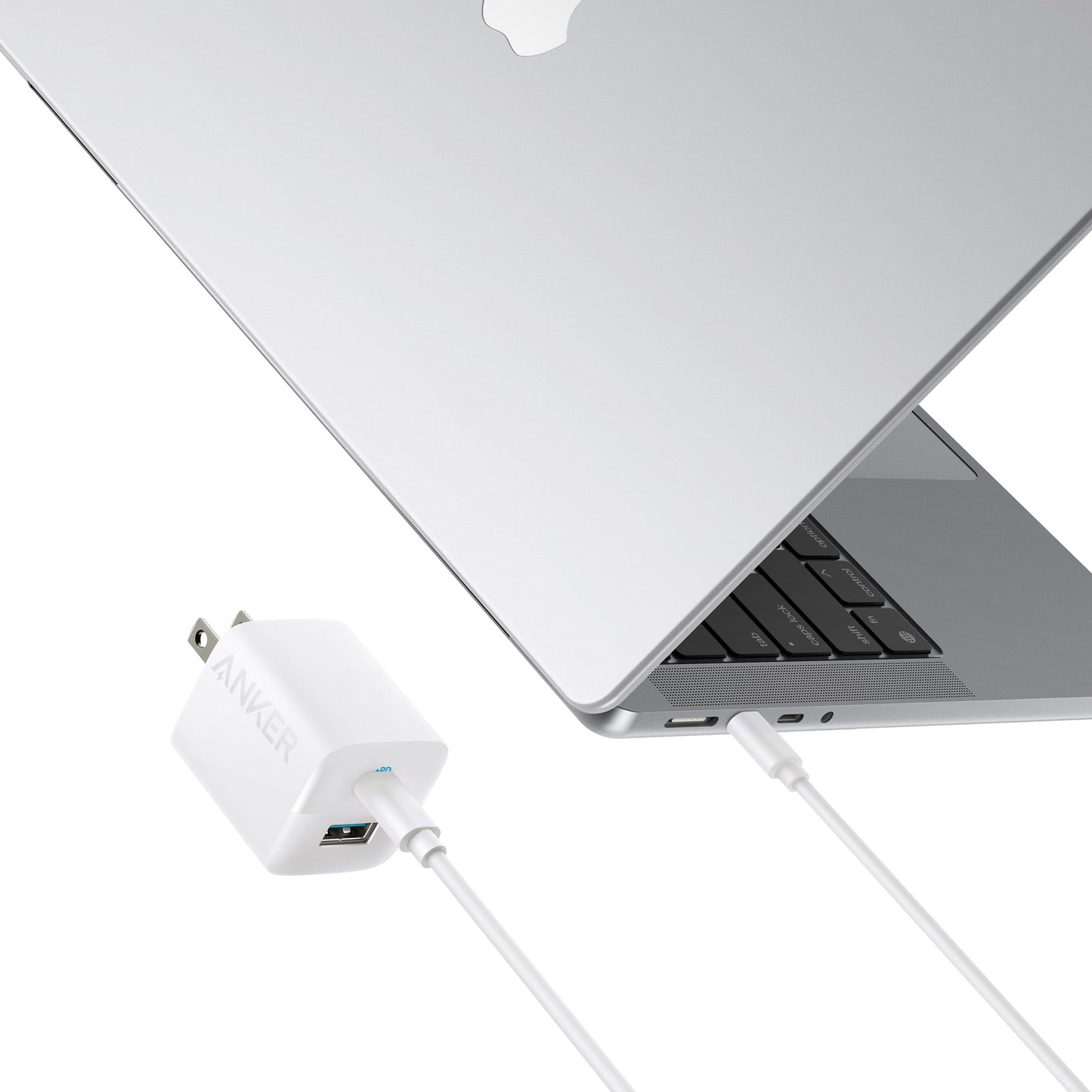 Anker 33W 2-Port Wall Charger with USB-C to USB-C Cable, 6 ft, White