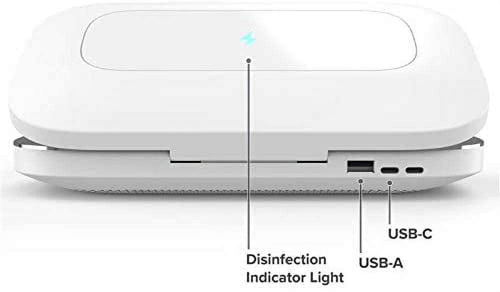 PhoneSoap Pro UV Charger with Universal Charging for Smartphones - White