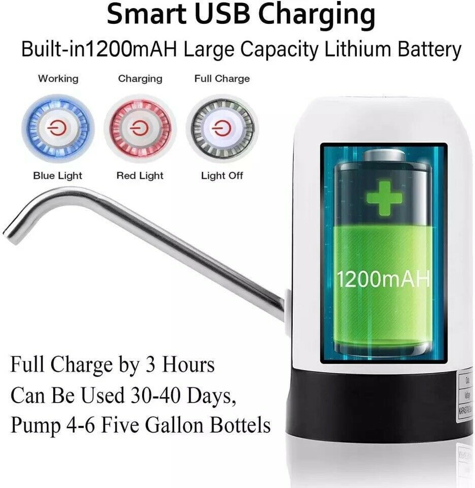 Water Bottle Electric Automatic Universal Dispenser 5 Gallon USB USB Water Dispenser Automatic Drinking Water Bottle - EBS PLATFORM INC.