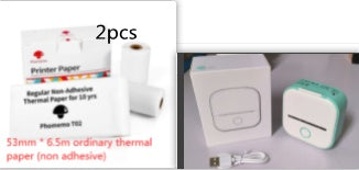 Portable Mini Thermal Label Printer Home Photo Printer Student Wrong Question Printer Bluetooth-compatible Mini Label Printer Price Tag - EBS PLATFORM INC.