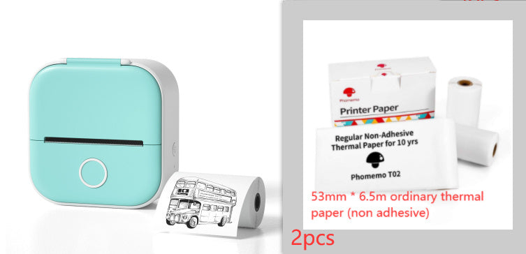 Portable Mini Thermal Label Printer Home Photo Printer Student Wrong Question Printer Bluetooth-compatible Mini Label Printer Price Tag - EBS PLATFORM INC.