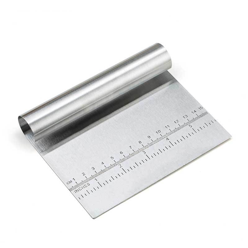 Stainless Steel Pastry Spatulas Cutter With Scale Pizza Dough Scraper Fondant Cake Decoration Tools Baking Kitchen Accessories Dough Cake Stainless Steel Pizza Flour Tool Cutter Chopper Scraper - EBS PLATFORM INC.