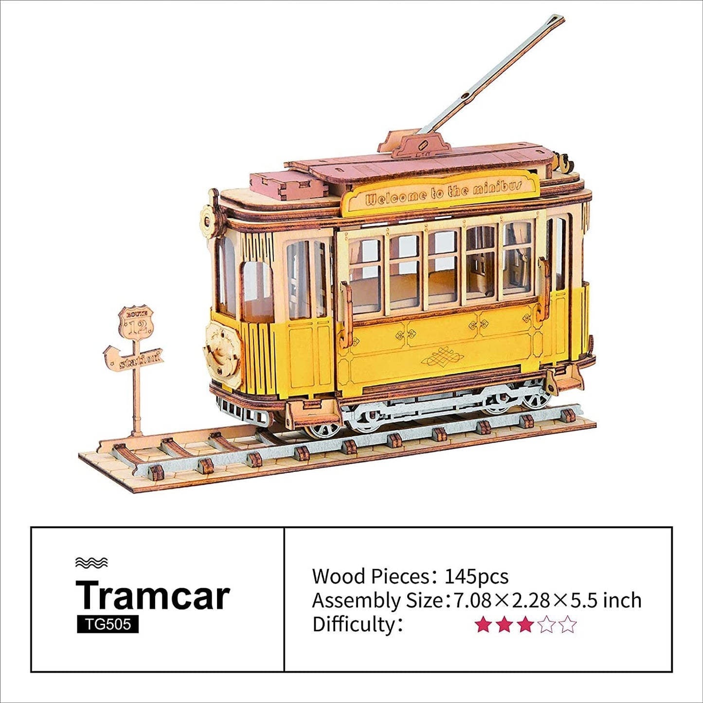 Robotime Rolife Vintage Car Model 3D Wooden Puzzle Toys For Chilidren Kids - EBS PLATFORM INC.