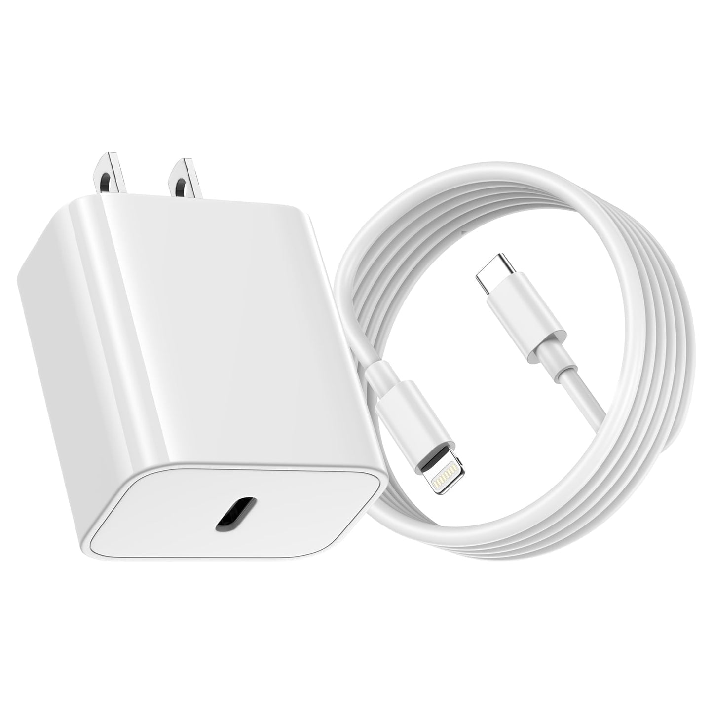 iPhone Charger, 2 Pack 20W PD White Fast Charger Block with 6ft Fast Charging Cables Compatible with iPhone 14/13/12/11